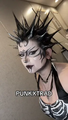 LIBERTY SPIKES!! TRAD(ish) MAKEUP PLUS PUNK HAIR!! #PUNK #liberty #libertyspikes #tradmakeup #hair #hairtok #alt #trad #punkgirl #meow #70spunk #80spunk #2000shairstyles #rattails #blackhair #imsocool #fyp #blowthisup #viral 
