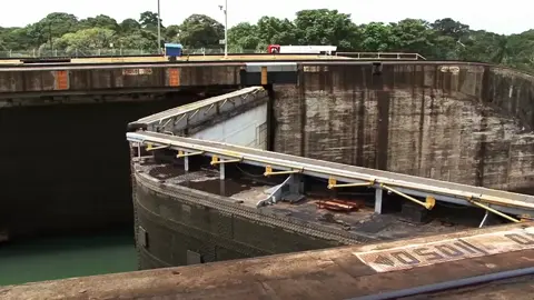 Como funciona el canal de Panamá y su procedimiento de sus exclusas. #fyp #panama #canal 