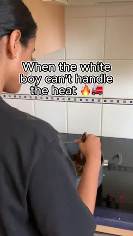 When the white boy can't handle the heat 🔥🚒 #srilankan_tik_tok🇱🇰 #desi #interracialcouple