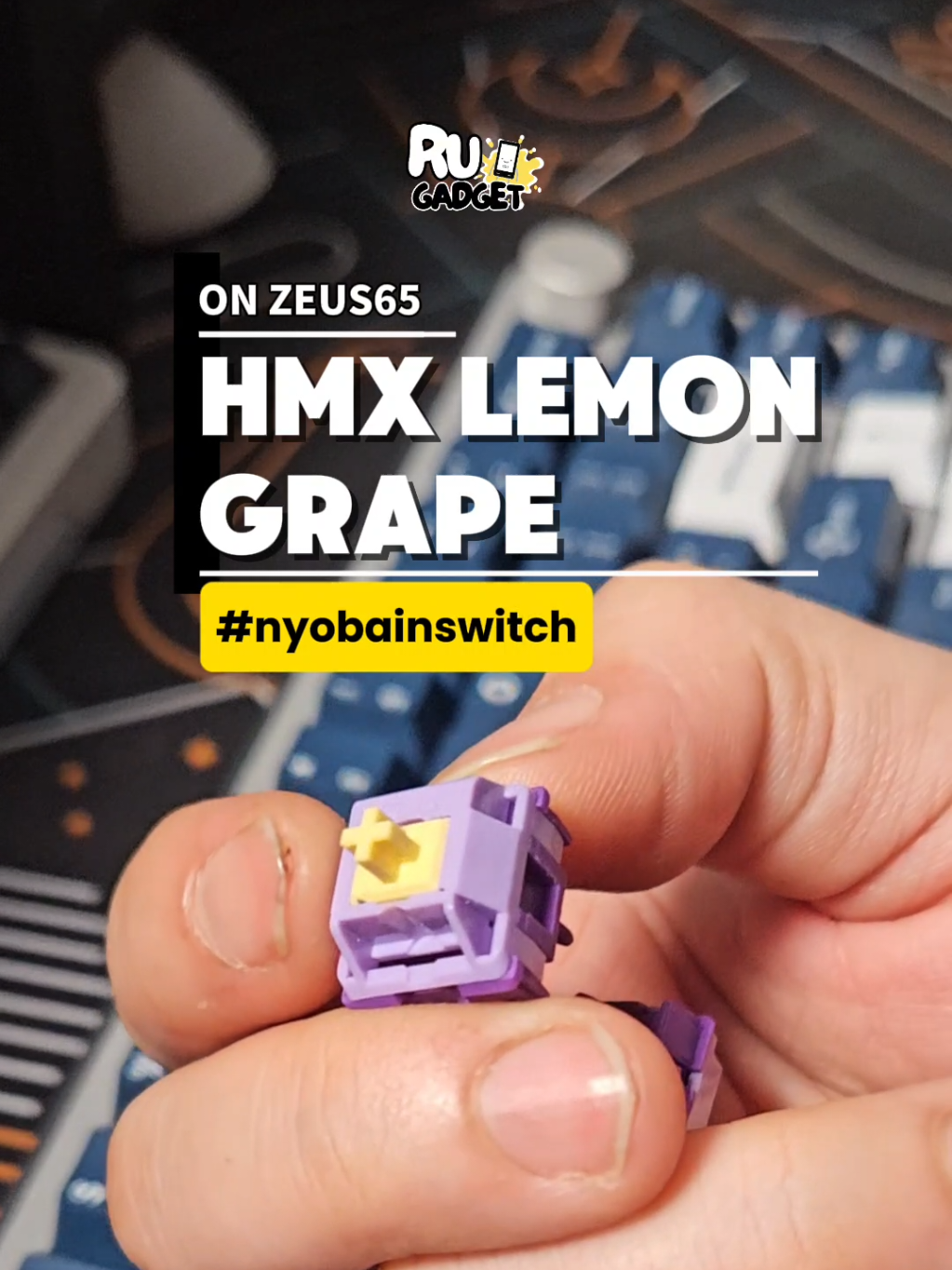 Replying to @dzullkroco terlaksana ya #nyobainswitch HMX LEMON GRAPE di Zeus65 😁 . #RuGadget #hmxlemongrape #hmxswitches #mechanicalkeyboard #keyboardmechanical #typingtest #typingasmr #keyboardasmr #zeus65 #keyboardmurah #keyboardgaming 