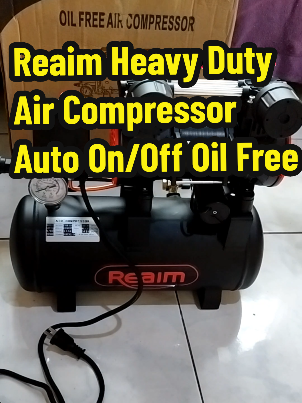 Reaim Heavy Duty Air Compressor Auto On and Off Oil Free Compressor Complete Set Of Compressor Hose and Air Gun Dust Blow and Coupler #reaim #reaimaircompressor #aircompressor #heavydutyaircompressor #tiktok #fyp #follower #following #follow #foryou #foryoupage #for #foryoupageofficiall #affiliate #fypシ #fypシ゚viral 