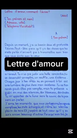Réponse à @team.bacadou  Lettre d'amour, comment l'écrire ? #apprendresurtiktok #lettredamour #lettredemotivation #manuscrit #etudiant #redactionadministrative #calligraphie #Tchadographie2 