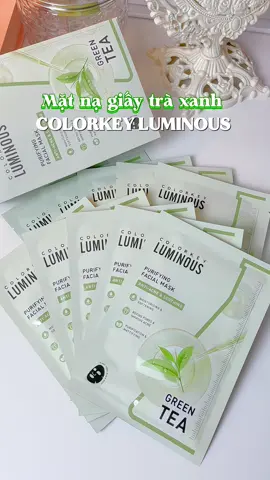 Mặt nạ giấy trà xanh #colorkeyvn #colorkeyluminous #matnaden #matnatraxanh #skincare #chamsocda #goclamdep #matnagiay #trn_trn24 
