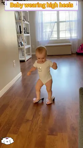 Baby wearing high heels #fyp #foryoupage #funny #baby #cute #heels #funnybaby 