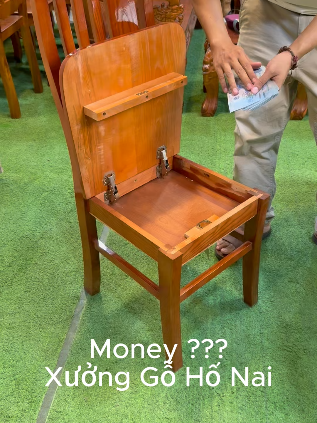 Ghế bí mật gỗ sồi #xuonggohonai #shorts #viralvideo #reels