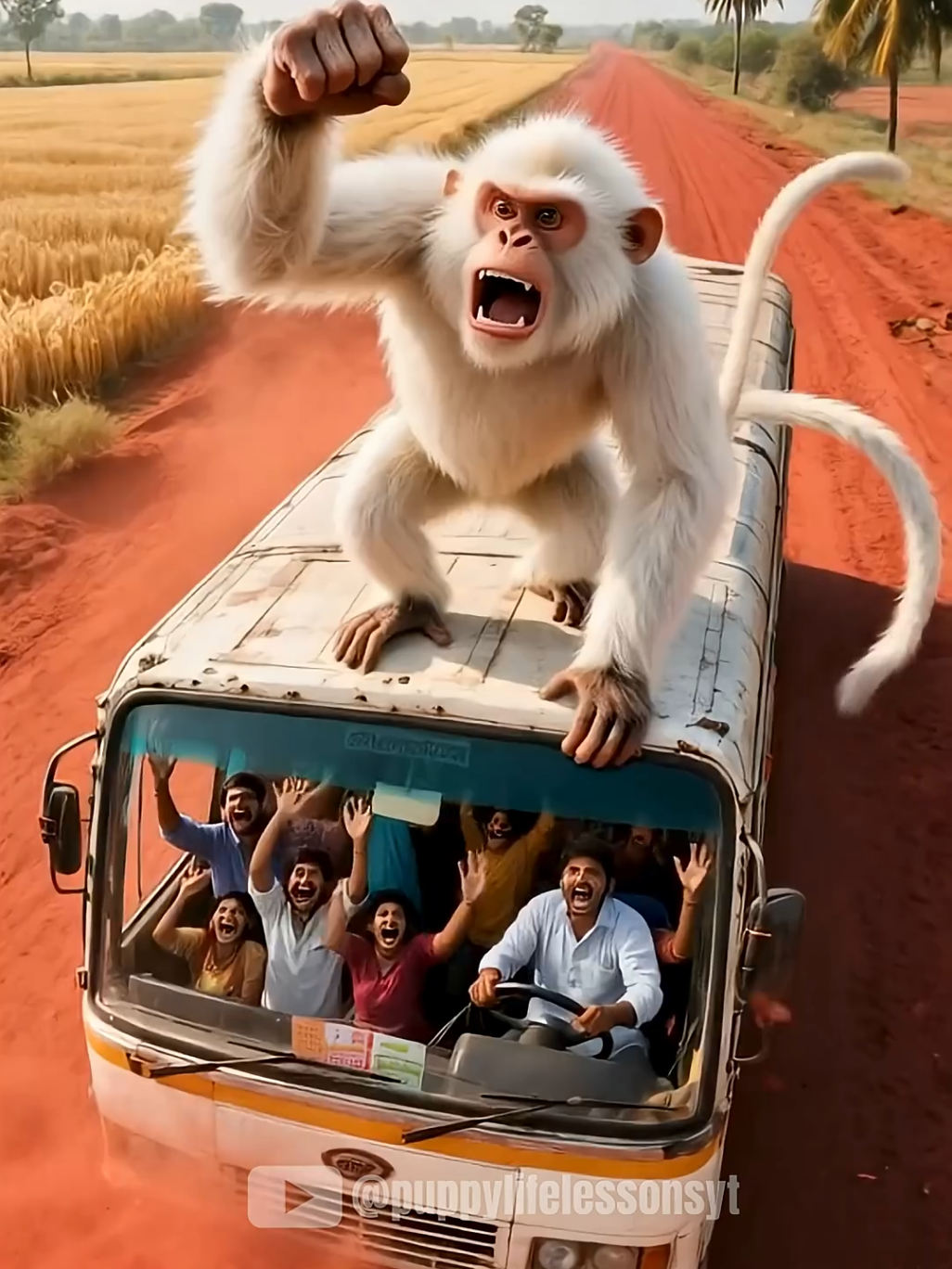 The poor puppy rescue monkey hero #puppy #rescue #monkey #hero #animals #help @tiktok creators 