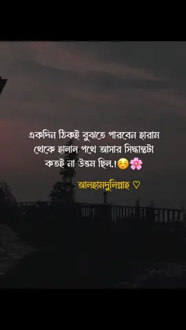 #একদিন ঠিকই বুঝতে পারবেন হারাম থেকে হালাল পথে আসার সিদ্ধান্তটা কতই না উত্তম ছিল.!#foruyou #foryoupage #fyyp #fyyppage #viral_video #tredding #islamic_video #islamiccaption #captionvideo #tiktok?bangladeshforyou #idunfreezkardoplz🥺😥💔 #plzzz_saport_me @TikTok @TikTok Bangladesh @TikTok Trends @For You @For You House ⍟ 