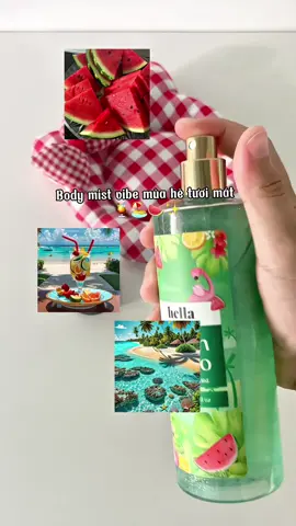 Body mist với mùi thơm thanh mát cho những ngày hè nắng nóng 🍉✨🍹🏖️ #reviewlamdep #bodymist #hella #melonmojito #BeautyTok #goclamdep #trending #viral