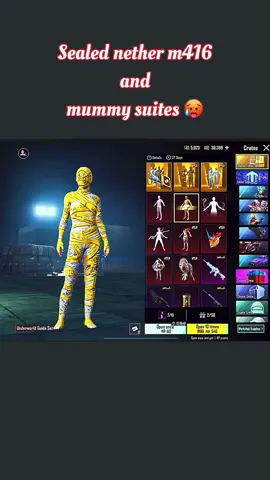 Sealed nether m416 and new mummy suite crates opening 🤩 #unfreezemyaccount #growmyaccount #pubglovers #pubgcrateopening 
