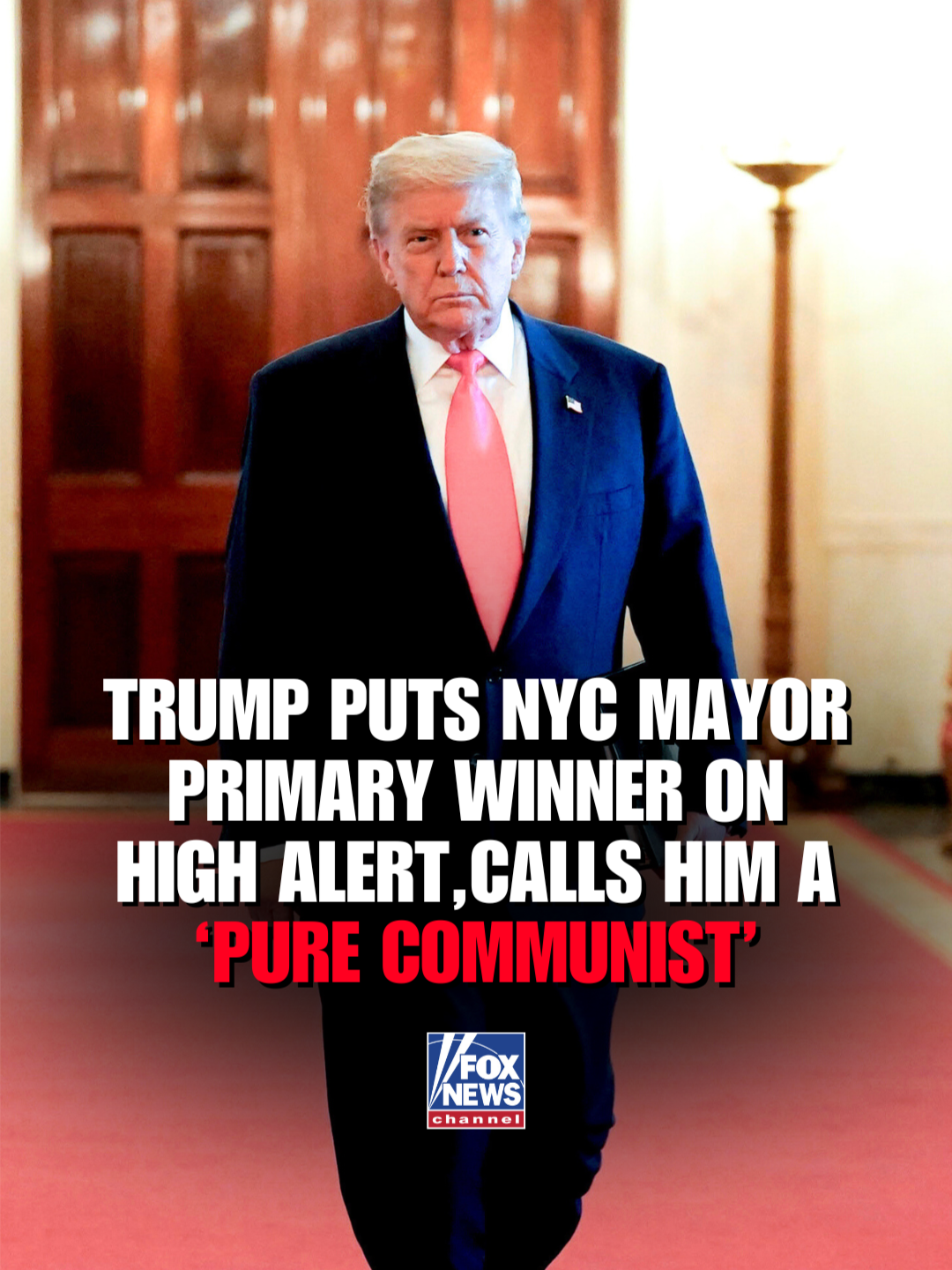 “He’s a radical left lunatic.”  @realdonaldtrumpreacts to @zohran_k_mamdani winning the Democratic mayoral primary in his hometown of New York, calling him a “pure communist” and warning that Mamdani must “do the right thing” — or the liberal city will face consequences.