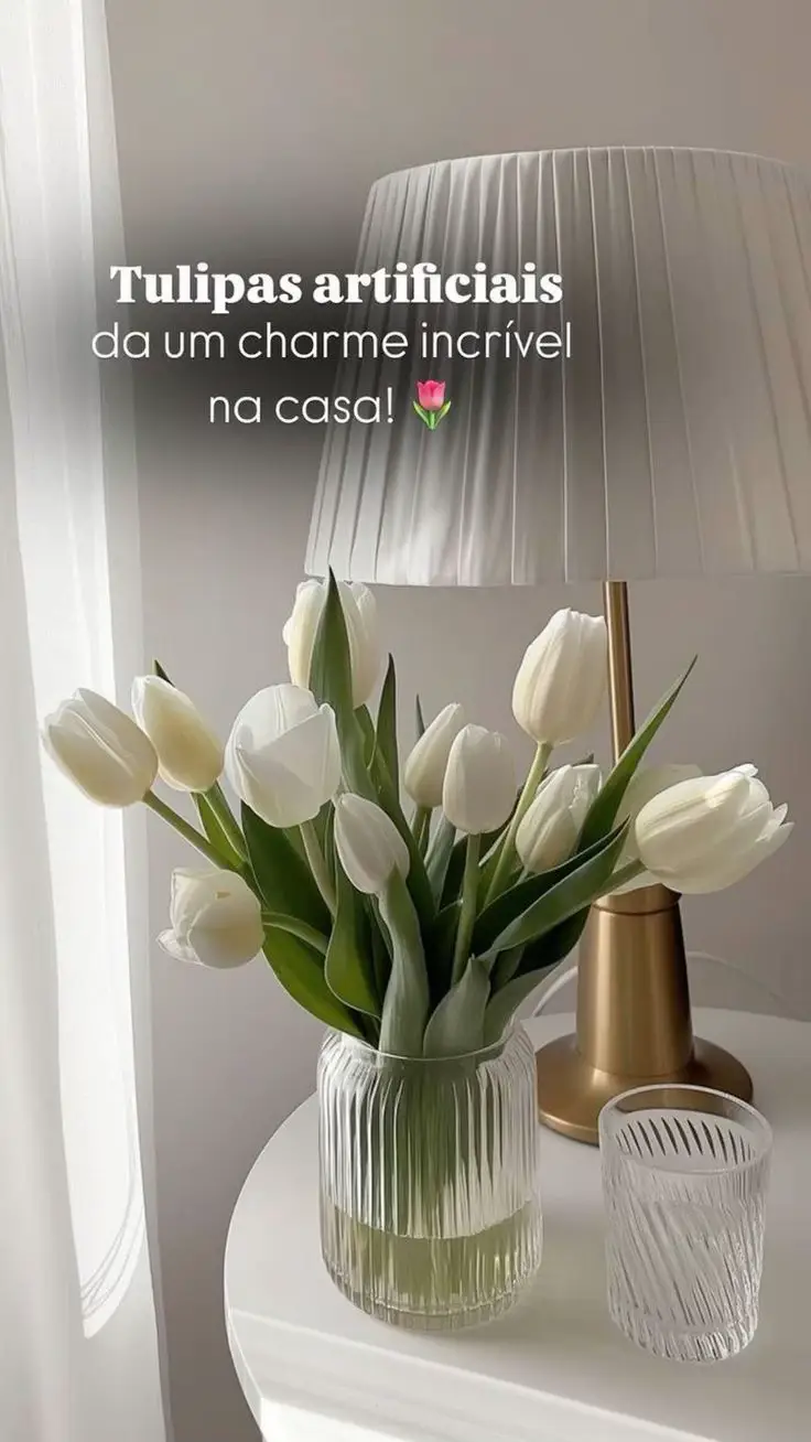 Essas tulipas vai deixar sua casa com aquele ar de paz e super Clean.  Código: CCV-WLU-TJV só copiar e colar.  #fy #fypシ゚ #decoração 