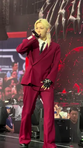 Red looks so good on Felix #felix #felixstraykids #straykids #dominatetour #dominatetourstraykids #kpop #concert #kpopfyp #fypage 