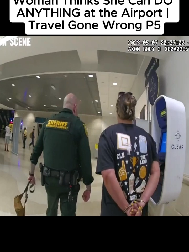 Woman Thinks She Can DO ANYTHING at the Airport | Travel Gone Wrong#fyp #cops #police
