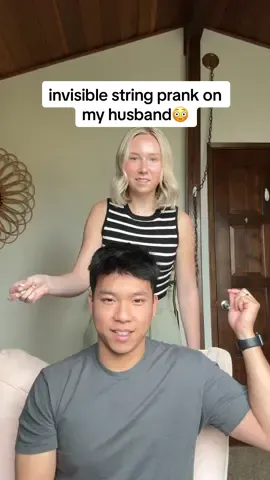 invisible string prank on my husband but I still felt bad🤣  #couple #couplecomedy #husbandwife #Relationship #funny #humor 