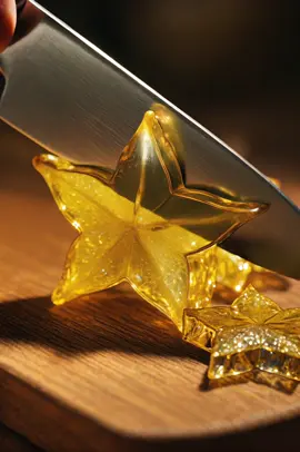 Star fruit  #asmr #asmrslicing #satisfyingvideos #glassfood #crystalslice #oddlysatisfying #knifeasmr #macroslice