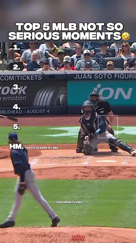 TOP 5 MLB NOT SO SERIOUS MOMENTS🤣 #MLB #baseball #sports #top5 #funny #baseballszn 