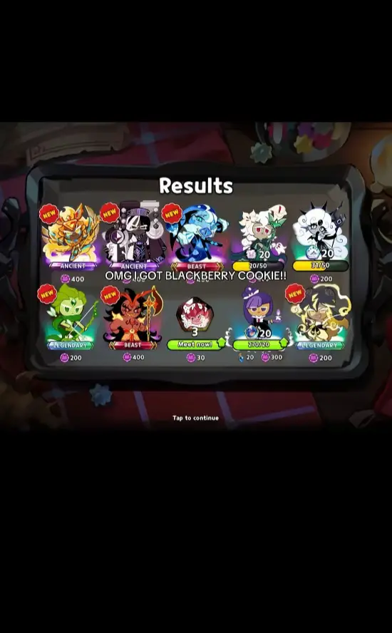 OMG I GOT BLACKBERRY COOKIE! (this is an edited image) #fyp #cookierunkingdom #shadowmilkcookie #joke #satire 