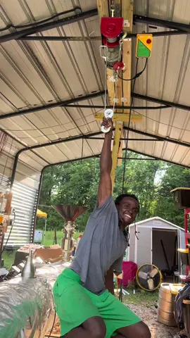 Building the hoist system for my reactor #science #naturejab #education #pyrolysis