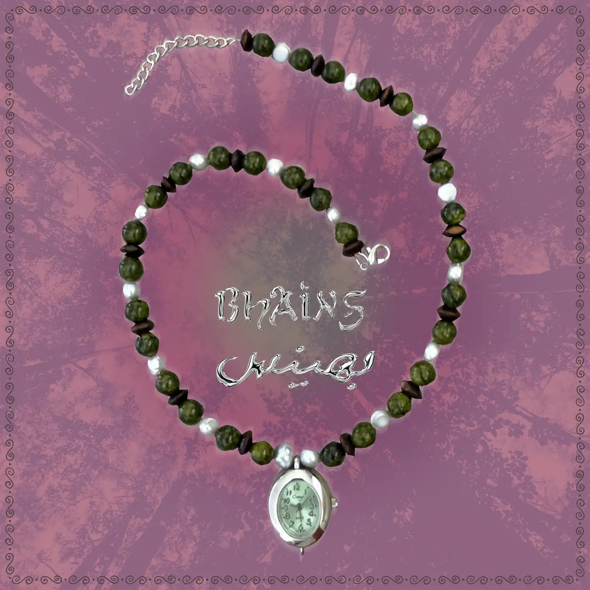 www.bhains.shop #clocknecklace #watchnecklace #recycledmaterials #handmadejewelry #aesthetic #vibe #lucky #earth #aquarius 