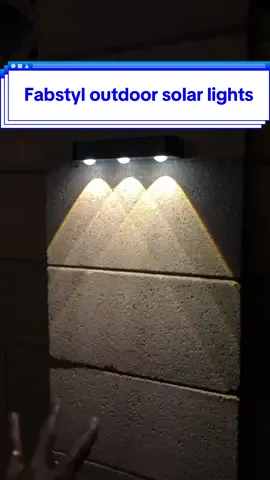 Transform your own backyard with these solar powered RGB lights #fabstyl #rgblights #solarpoweredlight #outdoorsolarlights #wallfencelights #tiktokshopcreatorpicks 