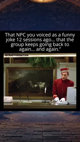 What NPC in your TTRPG game turned out to be a surprise hit? All episodes of The Hermit's Homebrew Podcast are now live on YouTube, Spotify, Iheart Radio, Audible, and Amazon Music  #dungeonsanddragons #dnd #dungeonmaster  #ttrpgmemes #dnd5e #ttrpg #criticalrole #crazyhermitdm 