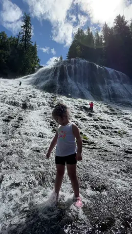 Walupt Creek Falls with my three year old 🫶🏼 #waluptcreekfalls #WA #Hiking #nature #waterfall 