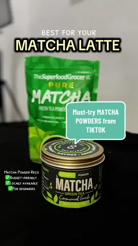 My OG MATCHA POWDER from @The Superfood Grocer JUST FOUND HER NEW SISTER FROM @Guts To Goals  🍵  guess what? BOTH LOCALLY AVAILABLE! Go grab one and make some MATCHA LATTE! #matchalatte #matcharecommendations #matcharecos #matchapowder #matcha #matchaceremonialgrade  #matchalatteathome #budgetfriendlymatcha 