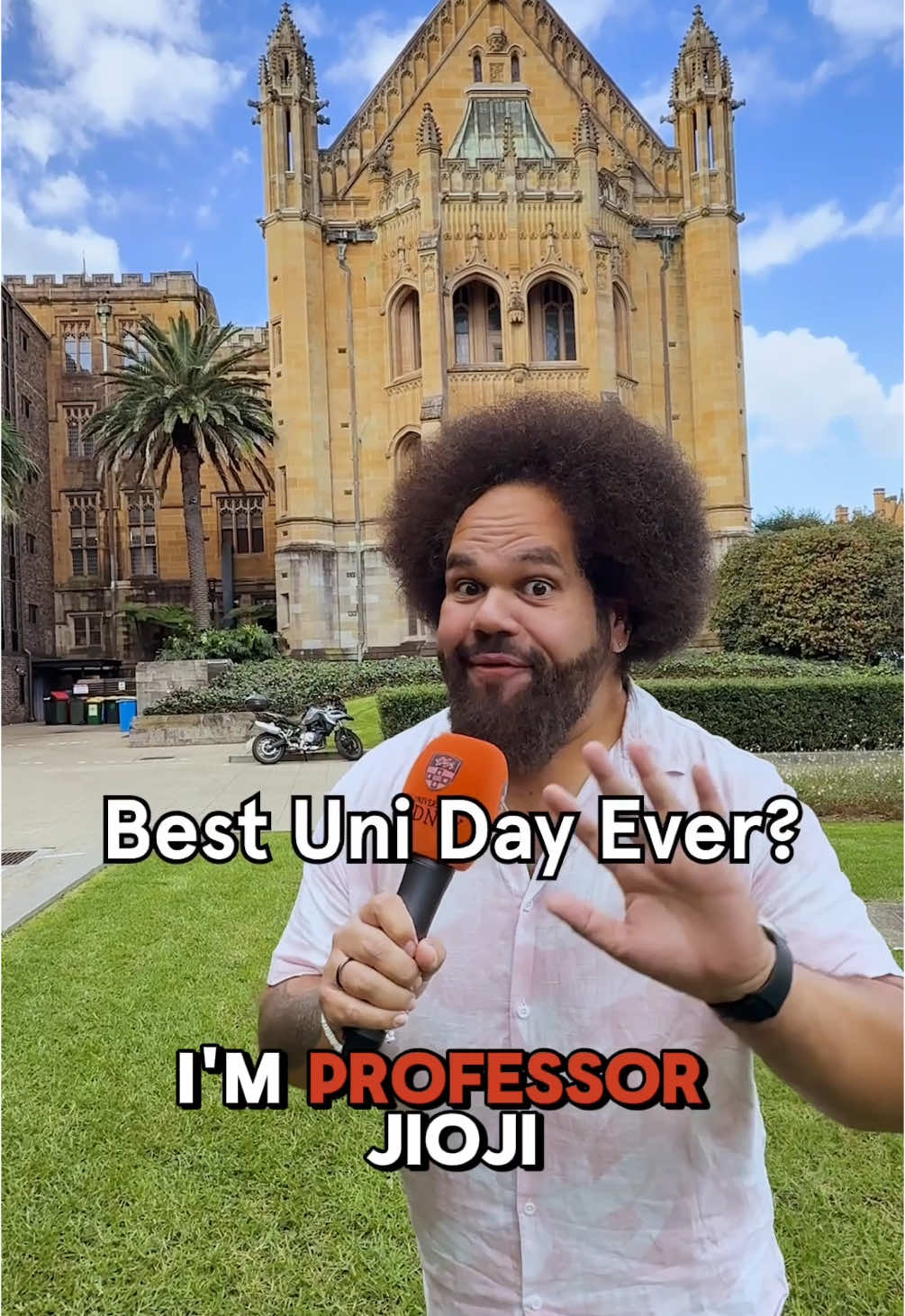 everyone’s bestie @Professor Jioji Ravulo is back, asking students about their best uni day ever 🌞 #USYD #UniLife #Besties 