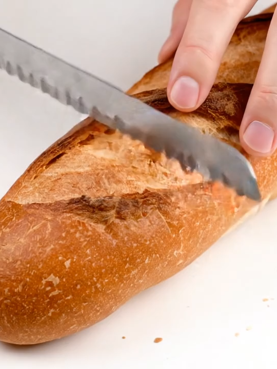 Cutting French bread #ai #french #bread #asmr #satisfying #fyp