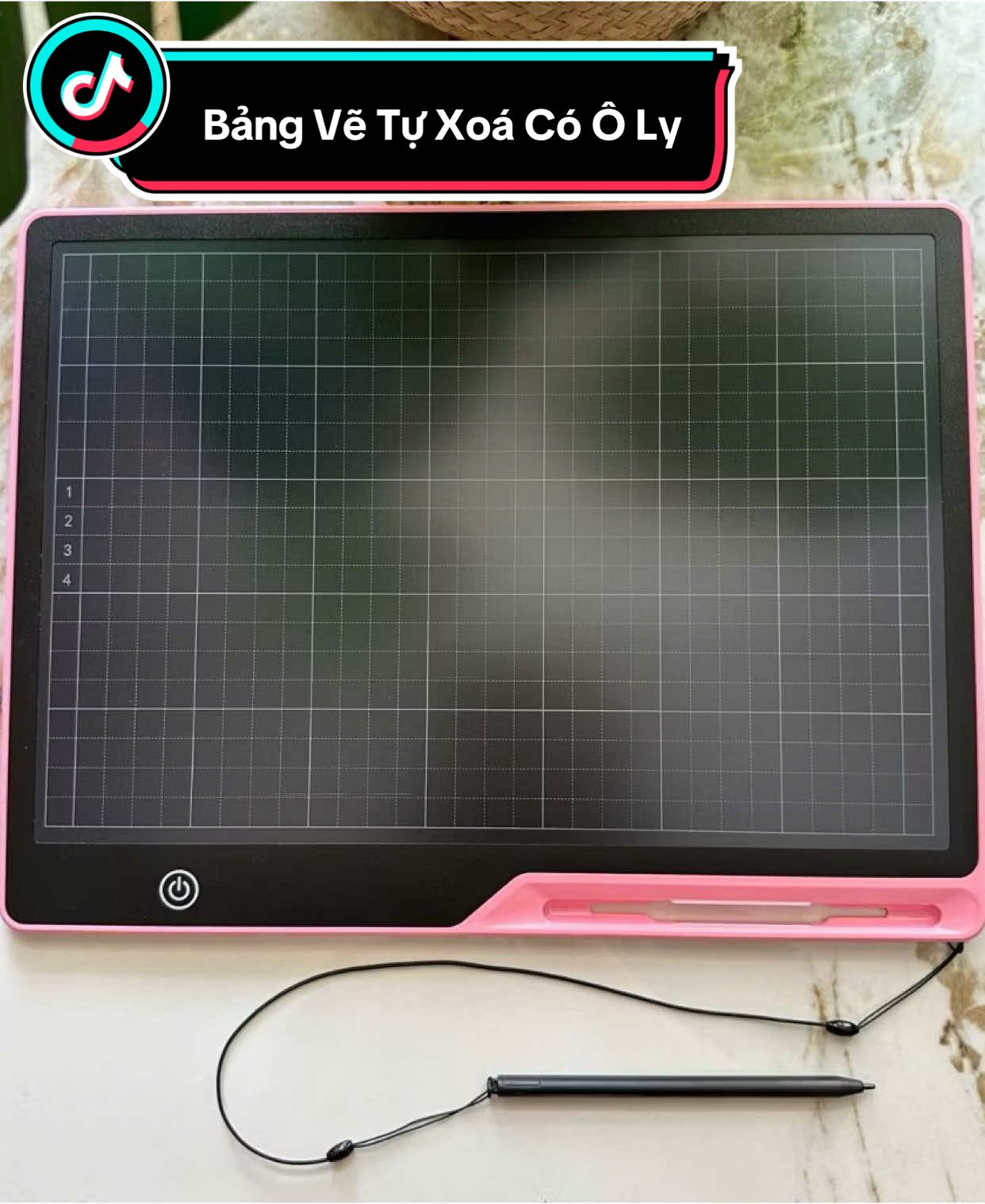 Bảng Vẽ Tự Xoá Có Ô Ly Sạc Pin Cao Cấp Màn Hình LCD 16 inch Cảm Ứng Lực Không Mực Không Bụi Rất Vệ Sinh #bangve #bangvetuxoa #bangvetuxoathongminh #giaoducsom #dungcuhoctapchobe 