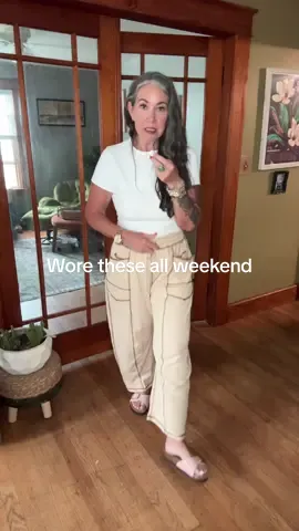Comfy and cute @Uaneo  #barrelpants #comfypants #sweatpants #SummerFashion #over50style 