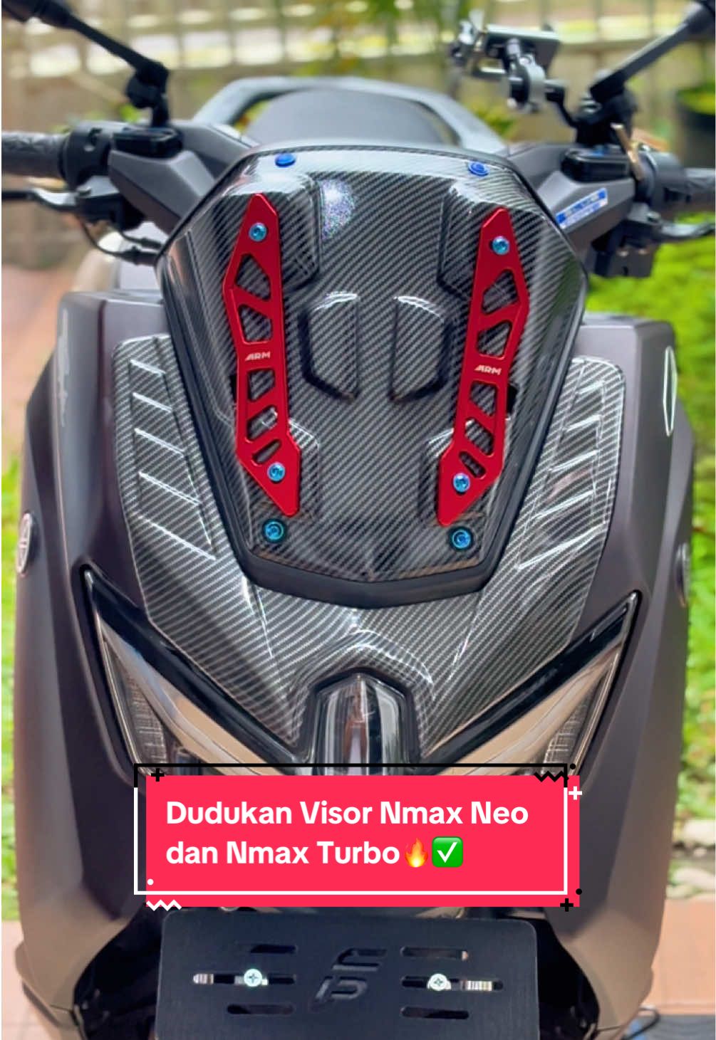 Ready lagi guyss.. Dudukan visor carbon untuk Nmax Neo dan  Nmaxturbo bikin tampilan motormu makin cakep🔥✅🤩✨ #dudukanvisor #panelvisor #dudukanvisornmax #nmaxproject #nmax155 #NmaxTurbo #nmaxmodifikasi #nmax #nmaxneo #fypage #fyp #fyppppppppppppppppppppppp #foryou #fypage #capcut #nmaxstylemedan #nmaxmedan #aksesorismotor #modiftipis2 