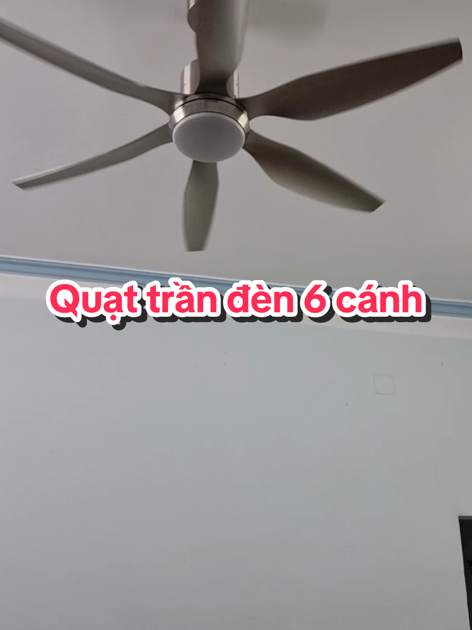 Quạt trần đèn 6 cánh, động cơ DC tiết kiệm điện.  Động cơ lõi đồng,  remote điều khiến 6 cấp độ gió. #quattran #quattranchungcu #quattranphongkhach #quattrantrangtri #quattran6canh #quattranden #quattrangtri #shoptanachau 