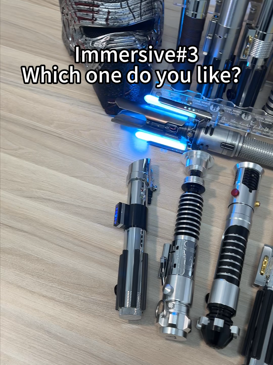 Jedi lightsaber ignition comparison, which one do you like?#starwarsfan #lightsaber #force #cosplay #neopixel #anakinskywalker #obiwankenobi #calkestis #lukeskywalker #windu #power #fvp