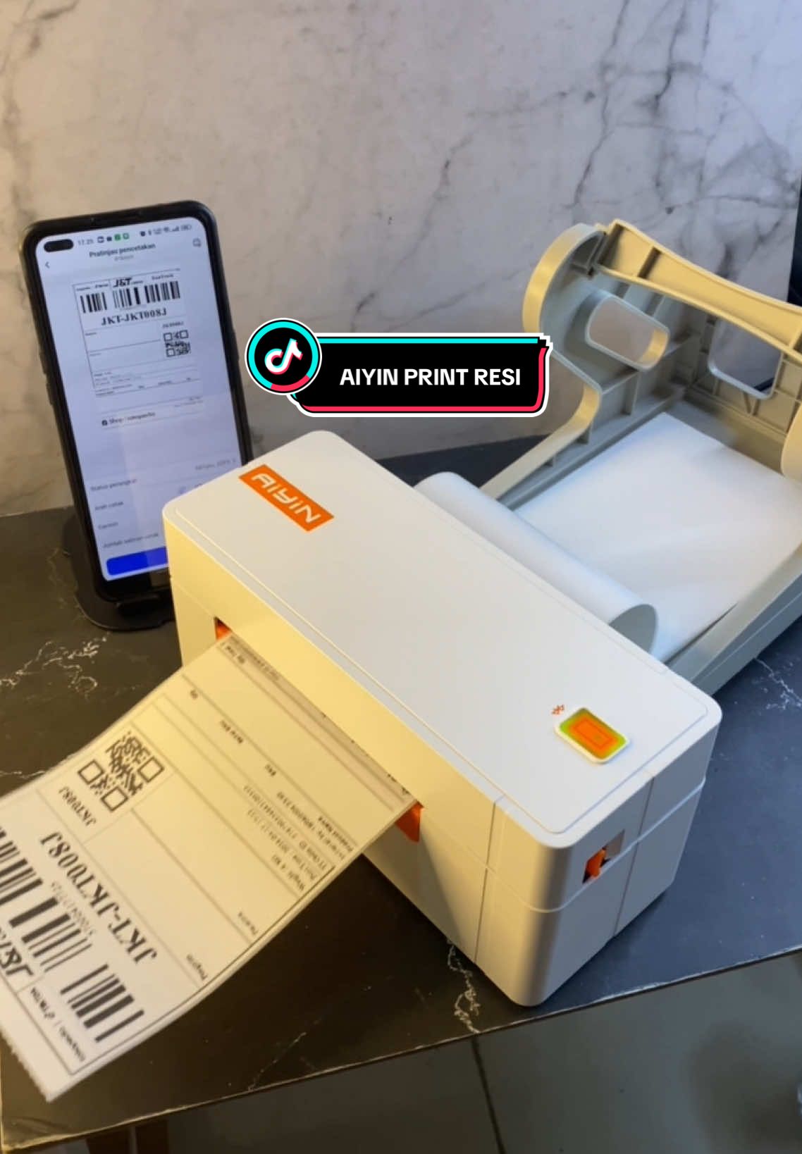 Printer resi thermal by AIYIN free kertas sampel 😍😍😍#printerthermal #aiyin #printerthermalbluetooth #promo #printerstruk 
