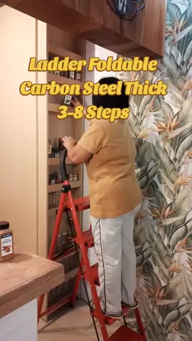 #ladderfoldablealuminumheavyduty #carbonsteelthick3-8stepshome #portablewithtoolrack
