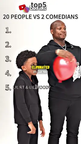 20 PEOPLE VS 2 COMEDIANS LIL RT & LIL WOODY