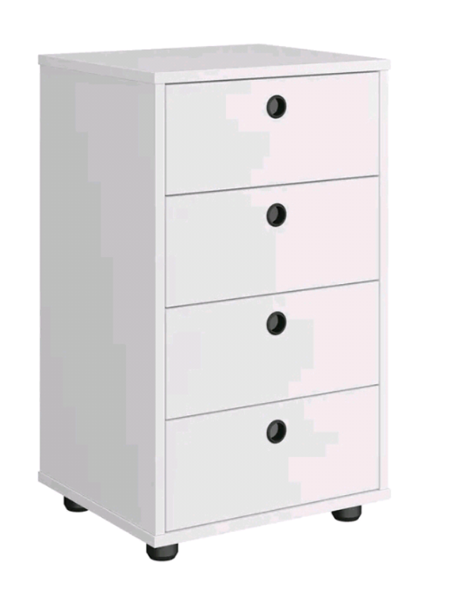 Mesa de Cabeceira Quarto Clássica com 4 Gavetas Estilo Contemporâneo