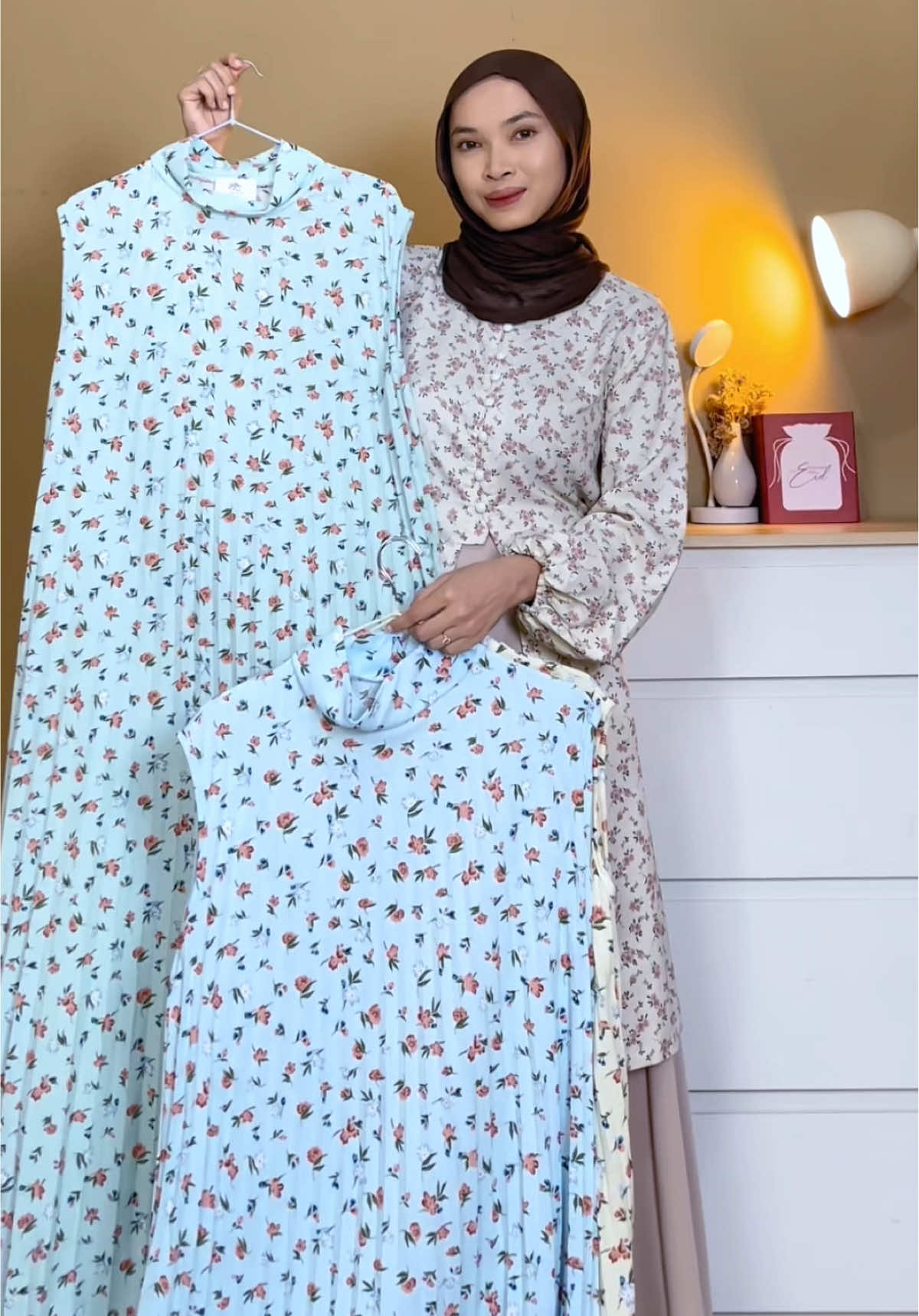 Lucu bgt innerdress motif bunga 60ribuan inii😩😍 #innerdress #dresskutung #dressmotif 
