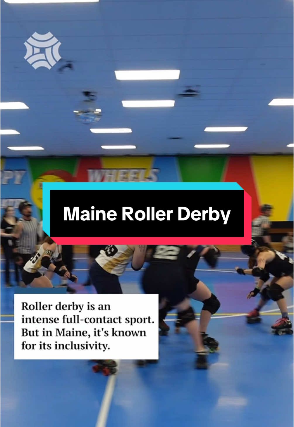 Maine Roller Derby has more than 130 skaters, referees and officials, coaches and other volunteers. They do everything from DJ to lay duct tape on the floor to mark the track. Most join the league having little to no skating experience, and learn the skills from each other along the way. #maine #rollerderby 