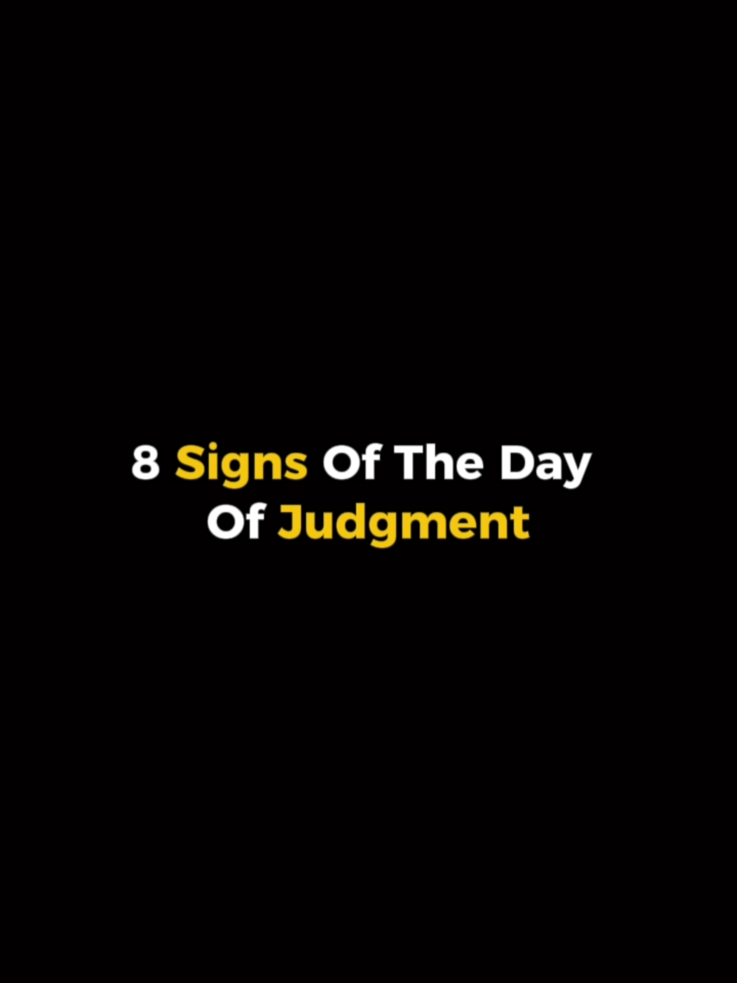 Signs Of The Day Of Judgment #islamic_video #viral_video #foryorpage #Allah #fyp #dayofjudgement