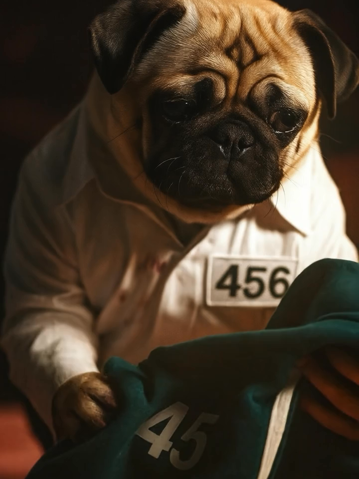 Всі хотіли інший фінал ?🐶 #squidgamenetflix #гравкальмара #мопс #cat #котики #pug #aiart #ai #тренд