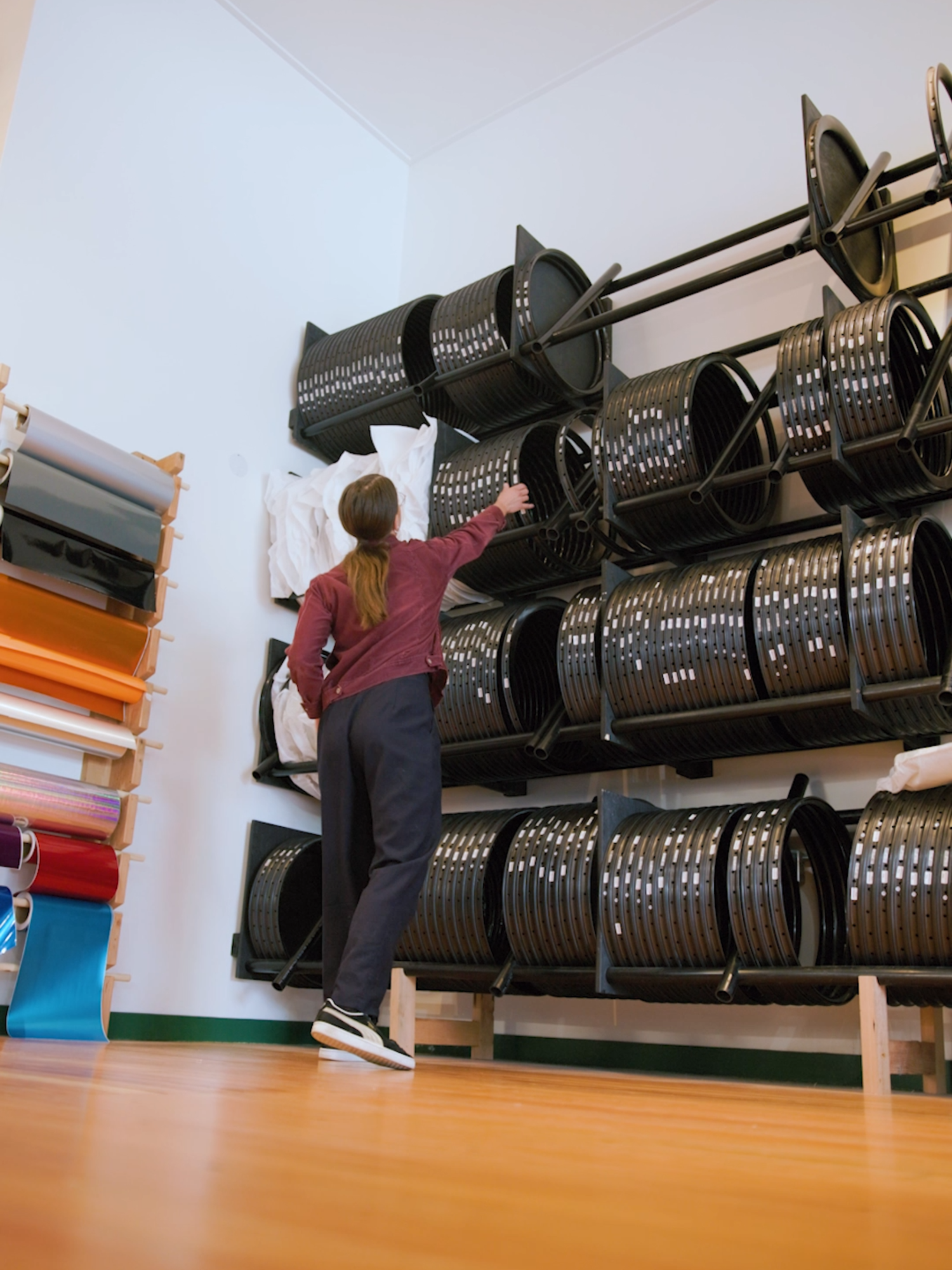 Every wheelset starts at the Wall of Carbon #bikeshop #asmr #rawsound #bts #onyxhubs #carbonwheels
