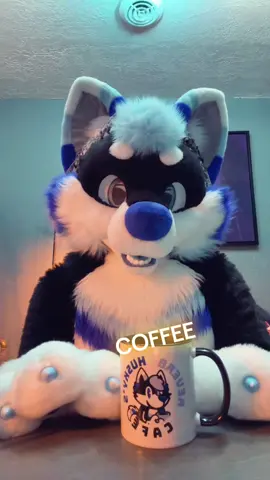 Coffee is a part of a balance breakfast when you’re the coffee dog!