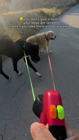 👆🏻 WATCH IT ALL 👆🏻 #DoubleDogLeash #musthavefordogs #twodogs #TangleFreeWalks  Once you get this tangle-free double leash, you’ll be able to walk your 2 dogs—and all 3 of you will be happy ❤️