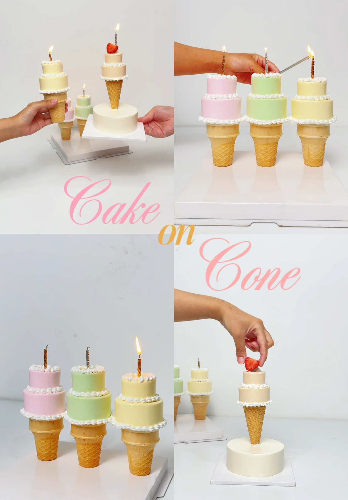 cake on cone! ✨♥️