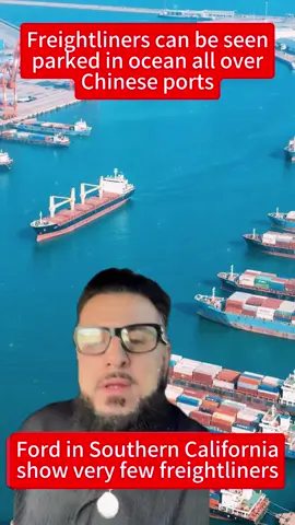 “Been waiting for proof — and it just dropped. Look at China’s busiest ports: freightliners packed, sitting in the ocean with nowhere to go. Now check SoCal ports like LA… barely any freight coming in. What’s the takeaway? America is winning. China just agreed to drop tariffs on billions of dollars’ worth of goods and cut tariffs on over 200 products — because they’re stuck. Factories are full, ships are full, and there’s nowhere to send it. The data doesn’t lie: the freightliners aren’t moving, and Chinese factory owners are feeling it hard. This is proof — again.”