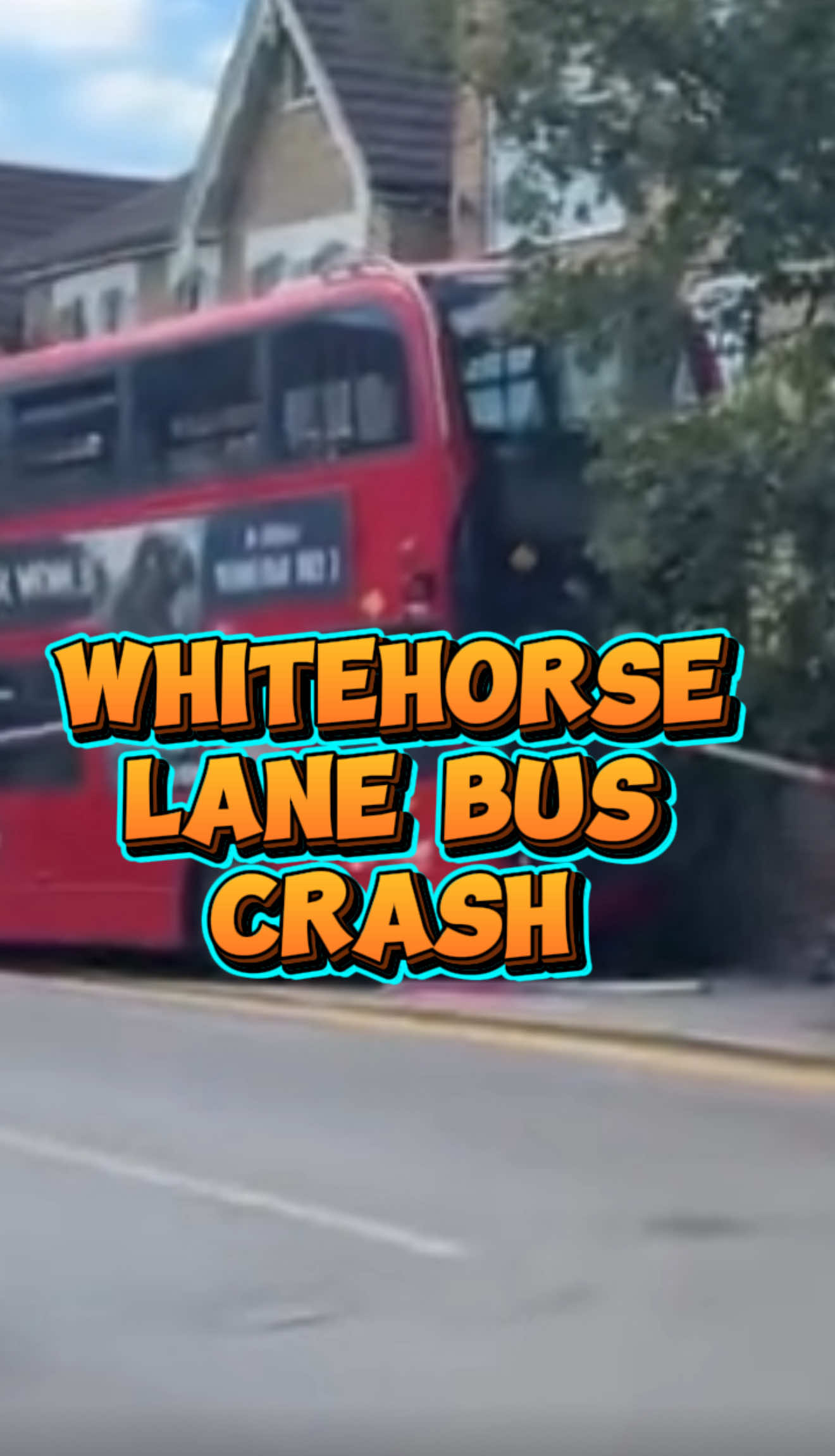 #tfl is investigating this accident in Croydon when this bus crashed on Whitehorse Road on 30/6/25 no one was hurt as the #goahead bus was being driven out of service at the time. #croydonextra #croydonnews 
