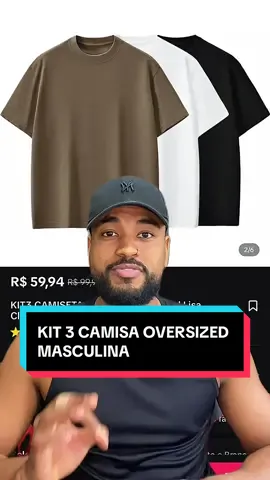 Kit com 3 Camisas Oversized Masculina. ____ #camisas #camisetas #camisaoversize #oversized #camisamasculina #modamasculina 