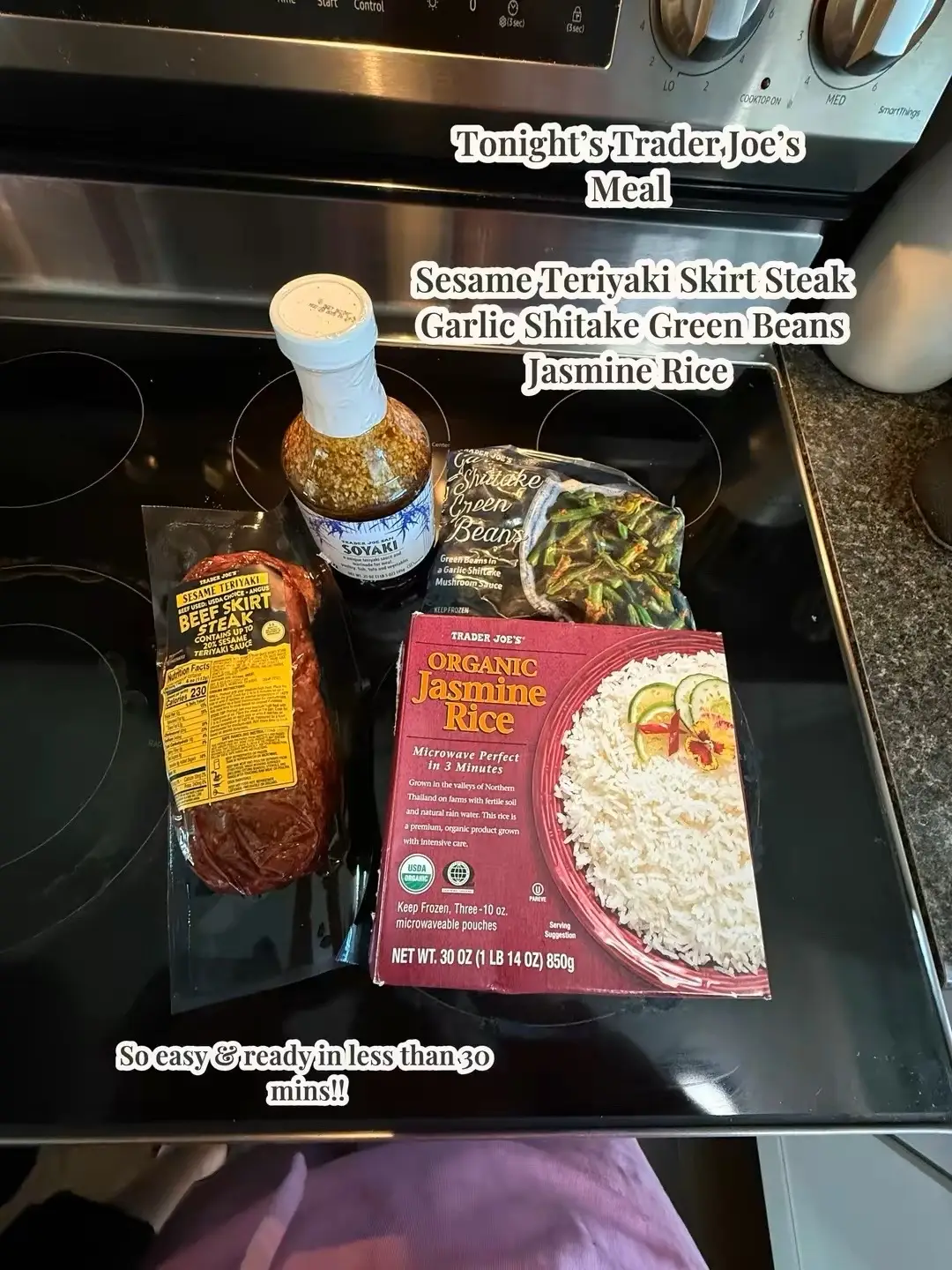 #MomsofTikTok #momlife #cooking #cookwithme #followme #fyp #easymeal #simplemeals #skirtsteak #teriyakisteak #traderjoes #traderjoesfoodreviews #traderjoeshaul #traderjoesmusthaves #traderjoesfinds 